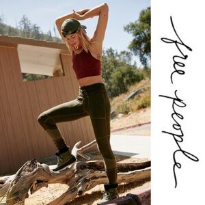 FP Movement Surya Legging Athletic Joggers in Army Green Women's Size Medium